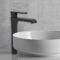 Смеситель для накладной раковины VINCEA Esse однорычажный, черный VBF-1E2MB