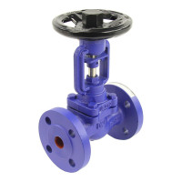 Клапан запорный сильфонный DN.ru V234A Ду20 Ру16 чугунный, фланцевый D090-00708