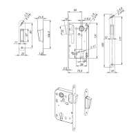 Корпус замка FUARO MAGN5300-M-C (5300-M-C) GR графит 42435