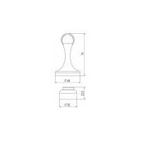 Дверной напольный упор PUNTO DFIX/MF45 (DSM-45) магнитный, SN-3 матовый никель 43369