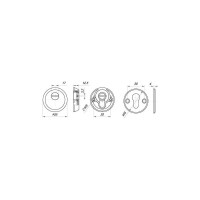 Накладка PUNTO DEF.SH-al/R-EXT.5513 (A5513) тех упаковка, винт M5x90 CP хром 41449