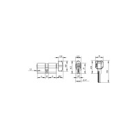 Цилиндровый механизм PUNTO (Z402/120) Z4002Knob120(55+10+55) с вертушкой CP хром 40883