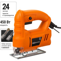 Электрический лобзик TDM ELECTRIC ЛЭ-450/55, мощность 450 Вт, пропил 55 мм, 3000 ход/мин, шнур 3 м, "Гранит" SQ1089-0101