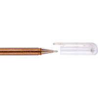 Гелевая ручка Pentel Hybrid Dual Metallic, d 1 мм K110-DMXX золото, металлик красный цвет чернил 674374