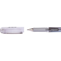 Гелевая ручка Pentel с металлическим наконечником Hybrid Gel Grip DX d 1 мм 12 шт K230-ZO серебристые чернила 597264