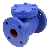 Клапан обратный поворотный DN.ru 302A Ду50 Ру16 фланцевый, чугунный D100-02362