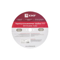 Термоусаживаемая трубка EKF ТУТ 8/4 прозрачная рулон PROxima tut-8-tr