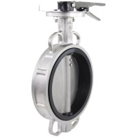 Затвор дисковый поворотный DN.ru 316L-316L-VITON Ду200 Ру16 с рукояткой D050-06563