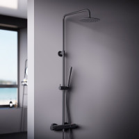 Душевая система Damixa Scandinavian Pure с душевым термостатическим смесителем, чёрный 936800300