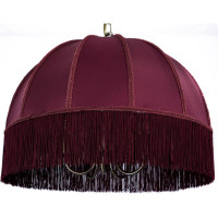 Подвесная люстра Citilux Базель с бордовым абажуром CL407153