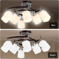 Поворотная люстра Citilux Берта Венге Хром CL126162