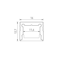 Алюминиевый анодированный профиль DesignLed design led ls1613, 2500 мм, LS.1613-R