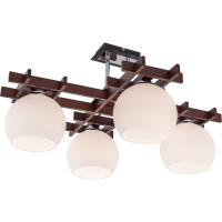 Люстра Citilux Нарита деревянная Венге Хром CL114141