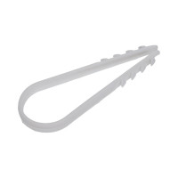 Дюбель-хомут ТРИЗАМ 19-25, белый, нейлон, 25 шт. TRZ0280
