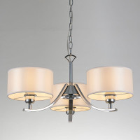 Подвесная люстра Citilux Эвита с белыми абажурами CL466130