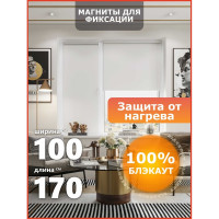 Универсальная рулонная штора Peora термо, блэкаут, серый лед, 100x170 79472