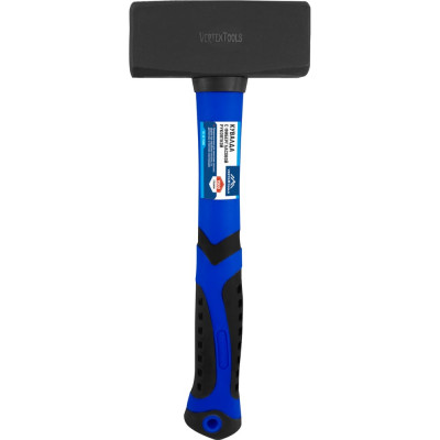Кувалда vertextools 1500 г, фибергласовая обрезиненная рукоятка 10-12-1500