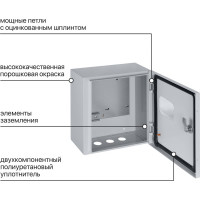 Электротехнический щит TDM щу-1ф/1-0 (1 дверь) (310x300x150) ip54 народный эконом SQ0905-3201