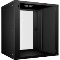 Телекоммуникационный настенный разобранный шкаф Cabeus 19" 18U цвет черный SH-05F-18U60/35m-R-BK