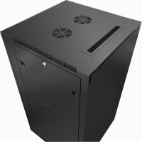 Телекоммуникационный настенный разобранный шкаф Cabeus 19" 15U цвет черный SH-05F-15U60/45-R-BK