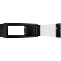 Телекоммуникационный настенный шкаф Cabeus 19" 4U, серия LIGHT разборный, цвет черный WSC-05D-4U55/45-BK