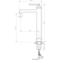 Смеситель для накладных раковин BelBagno Acqua ACQUA-LMC-NERO