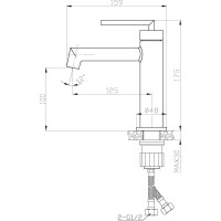 Смеситель для раковины BelBagno Acqua ACQUA-LVM-NERO