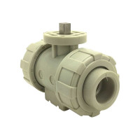 Двухходовой шаровой кран TECHNO 2020-PP полипропиленовый, под привод, DN20, рабочая температура -10~60C 650220