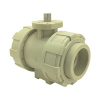 Двухходовой шаровой кран TECHNO 2050-PP полипропиленовый, под привод, DN50, рабочая температура -10~60C 650250