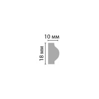 Молдинг Decomaster ДМ гладкий 18x10x2000 мм D160