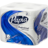 Туалетная бумага Papia Professional 3-слойная, белая, 8 рул/уп 5060404 1418096
