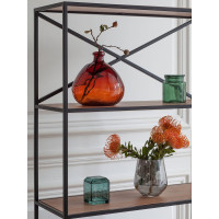 Стеллаж GreenWeen KARIN-800, черный каркас, полки ЛДСП Робиния, 1750x800x300 GW-KARIN-800-B-L-R