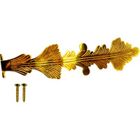 Крючок для штор Левша L.Baskerville Leaf 33 mm LB-136 золото У2-6309.З