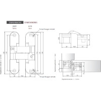 Скрытая петля для компланарных дверей MORELLI HH-18 W, белый 9011739