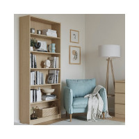 Стеллаж Гуд ЛАКК Варма 6 полок, 78x198x28, шпон дуб, беленый S00371