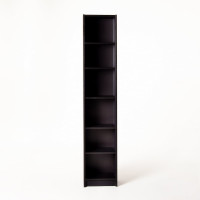 Стеллаж Гуд ЛАКК Варма 6 полок, 38x198x28, шпон ясень, черный S00333