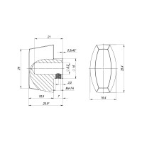 Вертушка на шток цилиндра FUARO T.Knob-RL (CB-RL) SSG сатинированное золото 46489