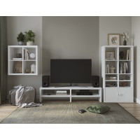 ТВ-тумба Гуд ЛАКК Энкель 2 полки, 160x37x38, белый S00159