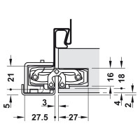 Скрытая петля Hafele TECTUS TE 240 3D нержавеющая сталь 924.18.904