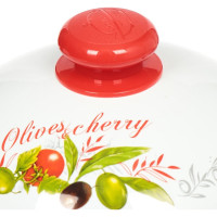 Набор эмалированная посуды Сибирские товары 3 предмета №15 белый Оливки и черри N15B93 ТП484