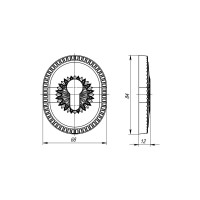 Накладка на цилиндр ARMADILLO ESC.C.CL/OV (ET-DEC CL) AS-9 античное серебро 34915
