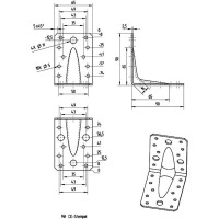Уголок ALBERTS DURAVIS перфорированный, усиленный, 90x90x65x2,5 мм, черный перламутр 301873