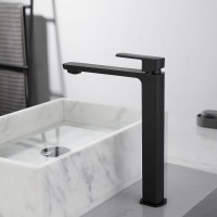 Смеситель для накладной раковины VINCEA Next однорычажный, черный VBF-1N2MB