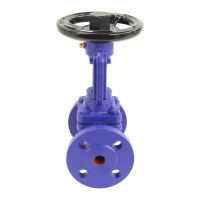 Клапан запорный сильфонный DN.ru V234A Ду15 Ру16 чугунный, фланцевый D090-00707