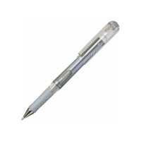Гелевая ручка Pentel с металлическим наконечником Hybrid Gel Grip DX d 1 мм 12 шт K230-ZO серебристые чернила 597264