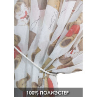 Штора на тесьме Kauffort Мишутка, 150x270 см, бежевая 3111150145