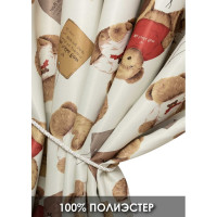 Штора на тесьме Kauffort Dimaut, Мишутка, 200x275 см, бежевая 3111200645
