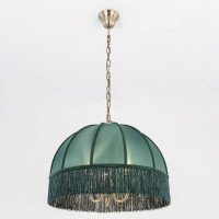 Подвесная люстра Citilux Базель с зелёным абажуром CL407132