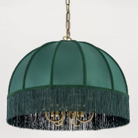 Подвесная люстра Citilux Базель с зелёным абажуром CL407152
