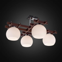 Люстра Citilux Нарита деревянная Венге Хром CL114141